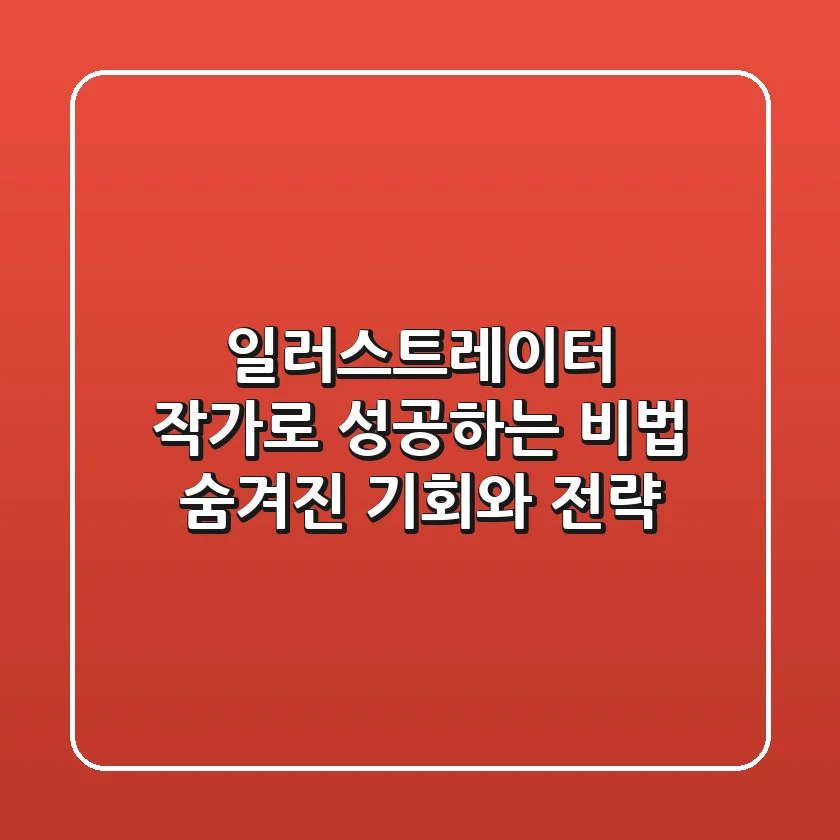 일러스트레이터 작가로 성공하는 비법: 숨겨진 기회와 전략
