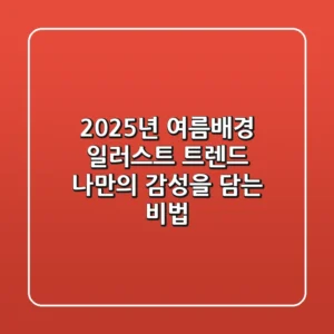 2025년 여름배경 일러스트 트렌드: 나만의 감성을 담는 비법