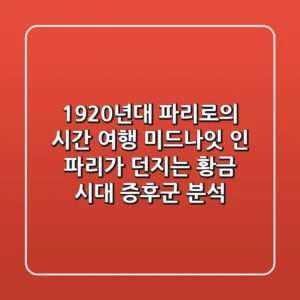 "1920년대 파리로의 시간 여행", 미드나잇 인 파리가 던지는 황금 시대 증후군 분석