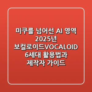 "미쿠를 넘어선 AI 영역?", 2025년 보컬로이드(VOCALOID) 6세대 활용법과 제작자 가이드