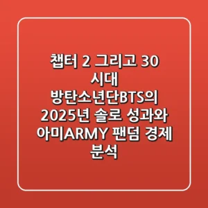 "챕터 2, 그리고 3.0 시대", 방탄소년단(BTS)의 2025년: 솔로 성과와 아미(ARMY) 팬덤 경제 분석